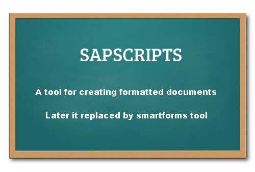 sap sapscripts tools