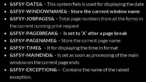 SmartForms System Fields in SAP