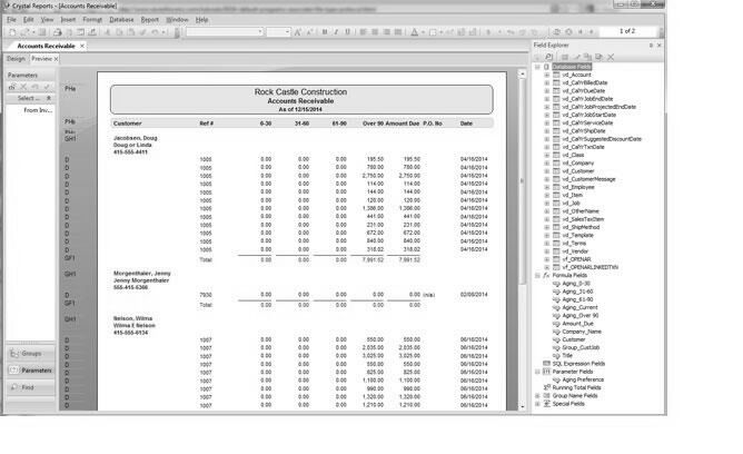 sample sap crystal report