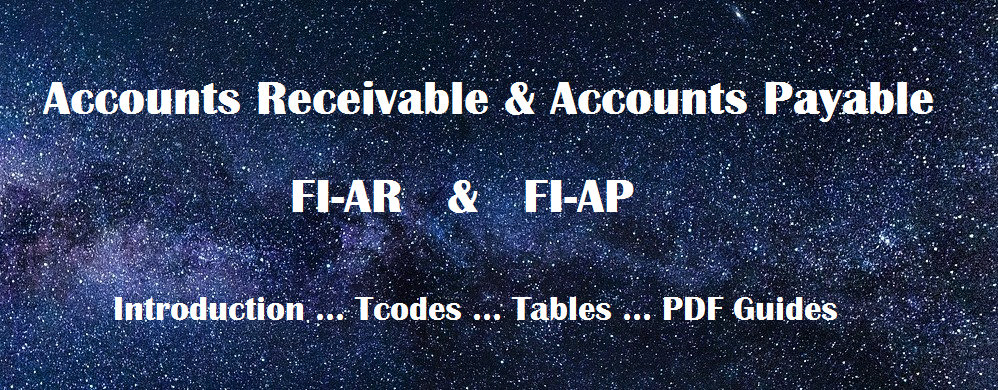 SAP Accounts Receivables & payables tcodes tables