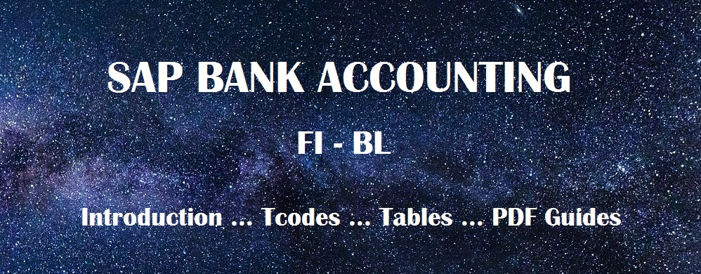 SAP Bank accounting tutorial tcodes tables