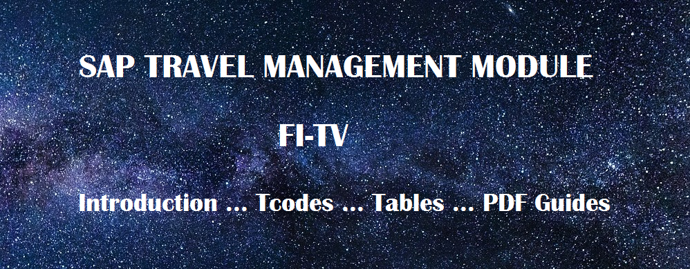 SAP Travel Management Module tcode tables tutorials