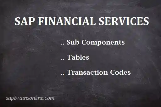 SAP Financial Services components, tables, tcodes & PDF training materials
