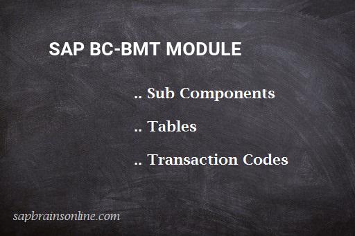 SAP BC-BMT module