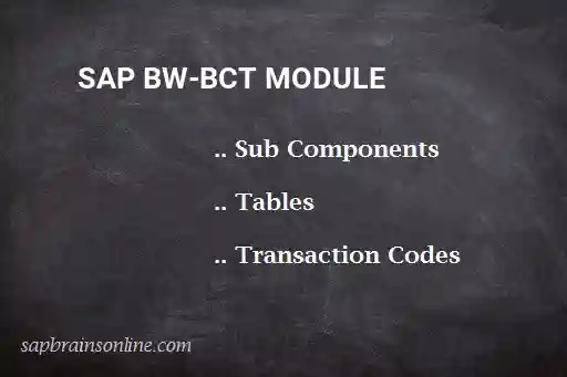 SAP BW-BCT module