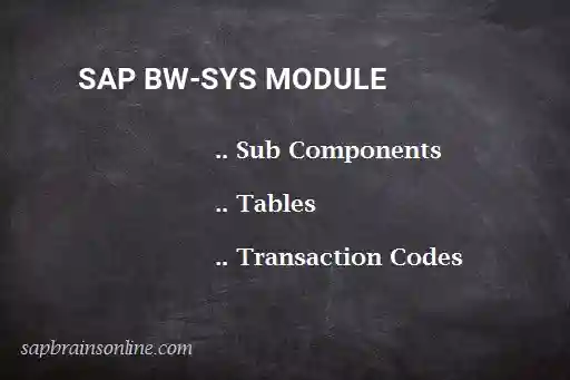 SAP BW-SYS module
