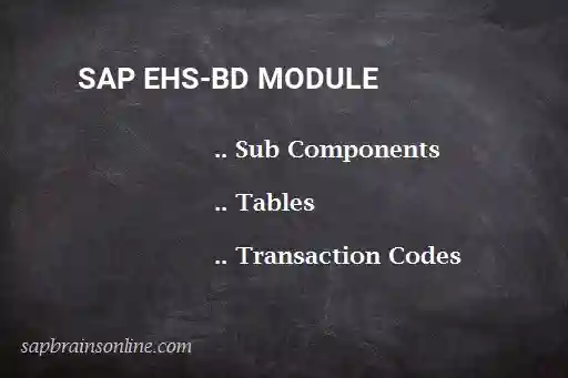 SAP EHS-BD module