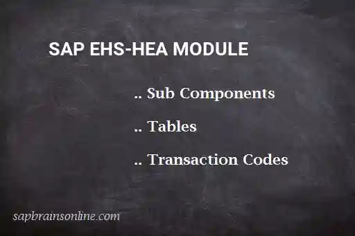 SAP EHS-HEA module