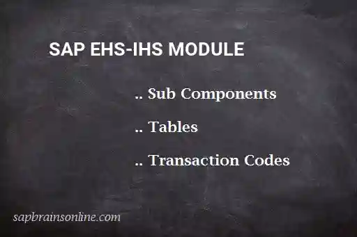 SAP EHS-IHS module
