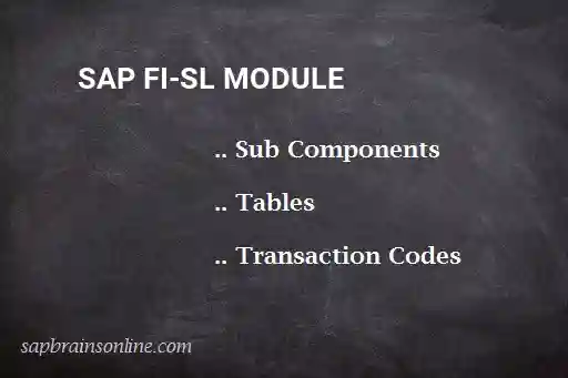 SAP FI-SL module