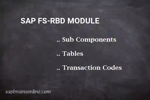 SAP FS-RBD module