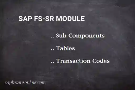 SAP FS-SR module