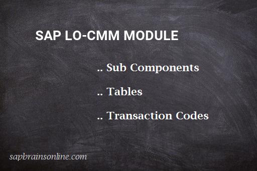 SAP LO-CMM module