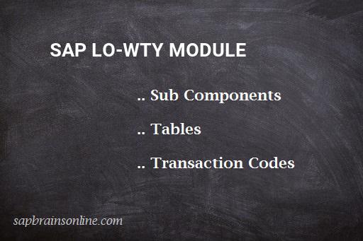 SAP LO-WTY module