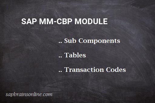 SAP MM-CBP module