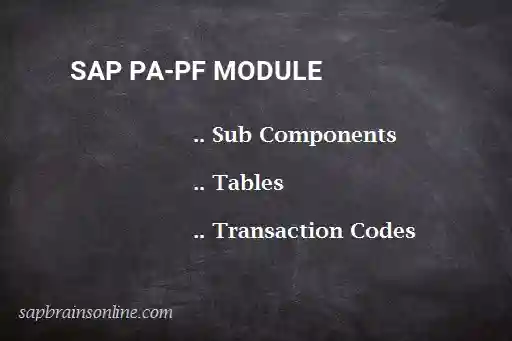 SAP PA-PF module