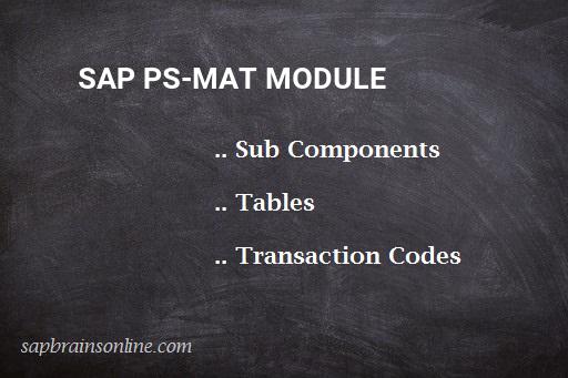 SAP PS-MAT module