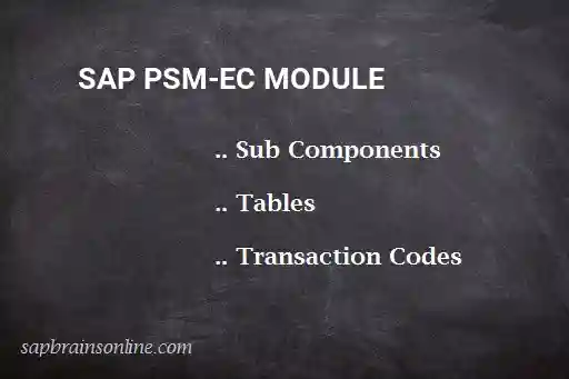 SAP PSM-EC module