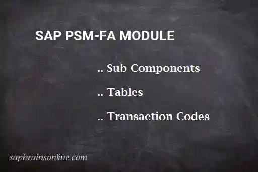 SAP PSM-FA module