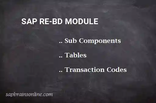SAP RE-BD module