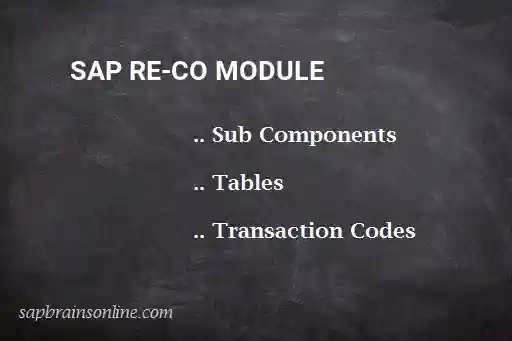 SAP RE-CO module