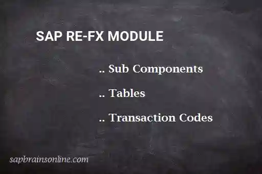 SAP RE-FX module