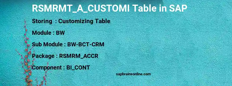 SAP RSMRMT_A_CUSTOMI table