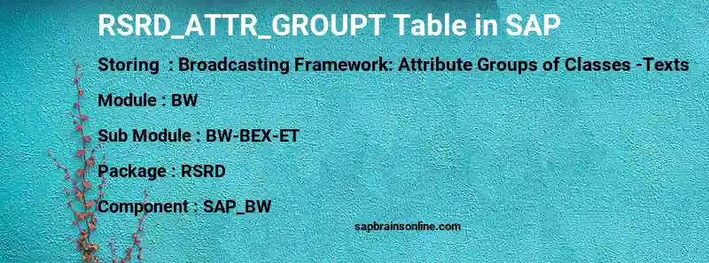 SAP RSRD_ATTR_GROUPT table