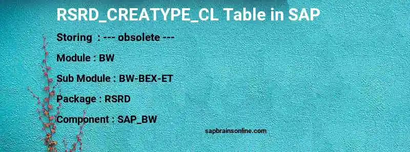 SAP RSRD_CREATYPE_CL table