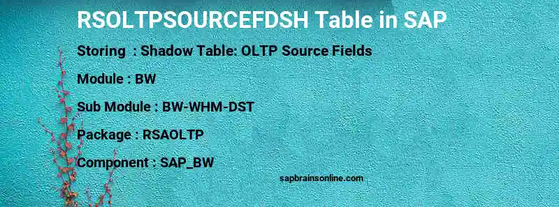 SAP RSOLTPSOURCEFDSH table