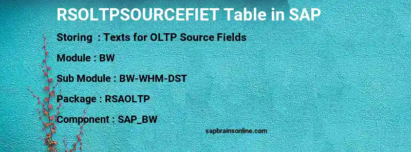 SAP RSOLTPSOURCEFIET table