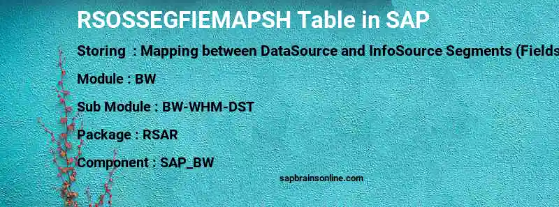 SAP RSOSSEGFIEMAPSH table