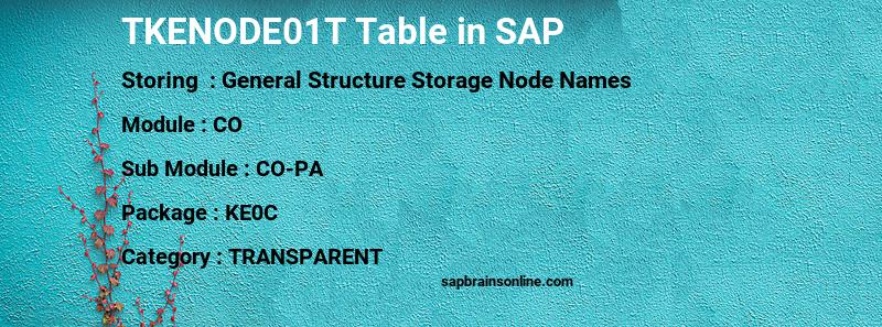 SAP TKENODE01T table