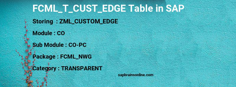 SAP FCML_T_CUST_EDGE table