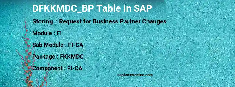 SAP DFKKMDC_BP table