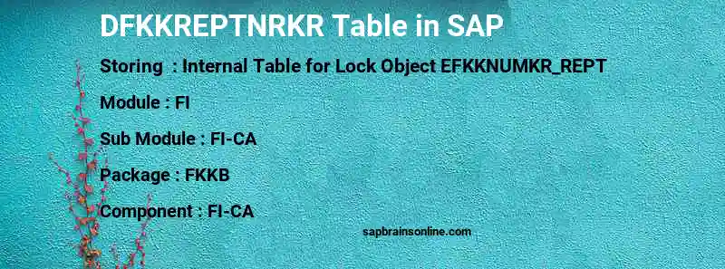 SAP DFKKREPTNRKR table