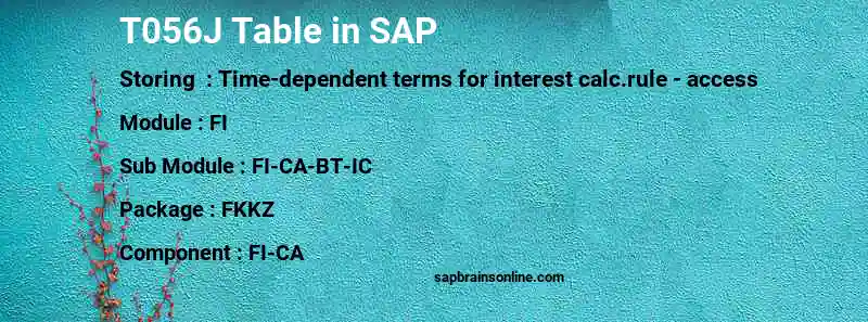 SAP T056J table