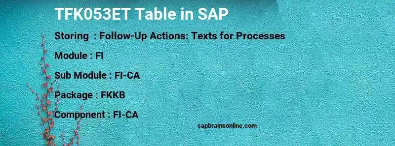 SAP TFK053ET table