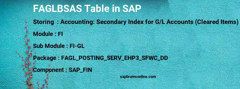 SAP FAGLBSAS table