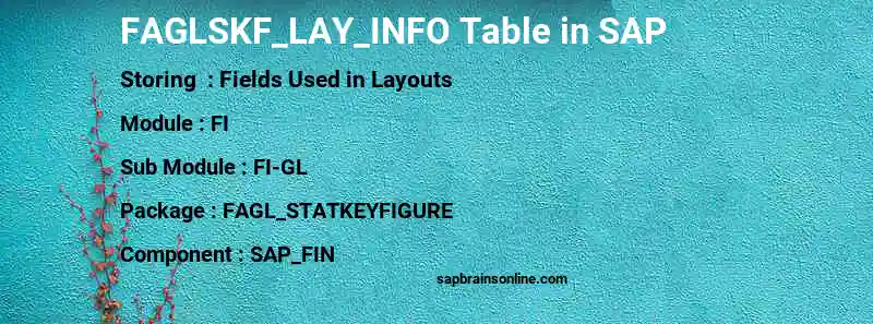 SAP FAGLSKF_LAY_INFO table