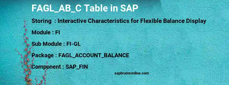 SAP FAGL_AB_C table