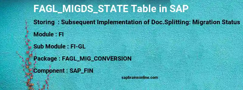 SAP FAGL_MIGDS_STATE table