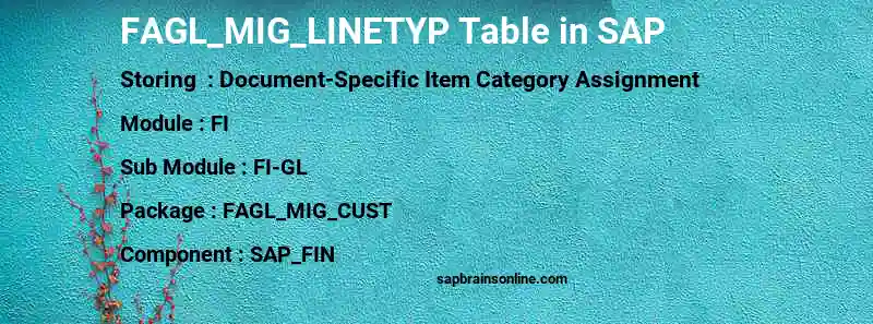 SAP FAGL_MIG_LINETYP table