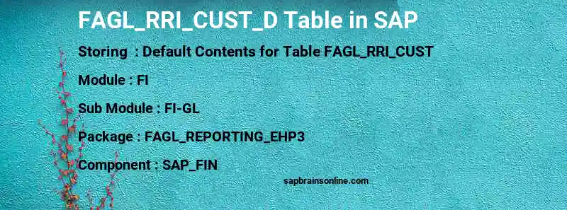 SAP FAGL_RRI_CUST_D table