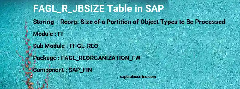 SAP FAGL_R_JBSIZE table