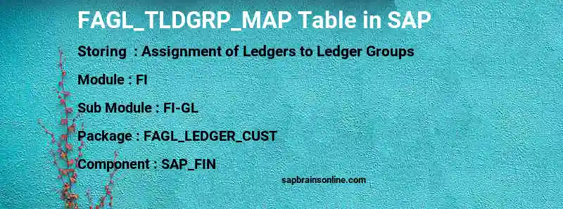 SAP FAGL_TLDGRP_MAP table
