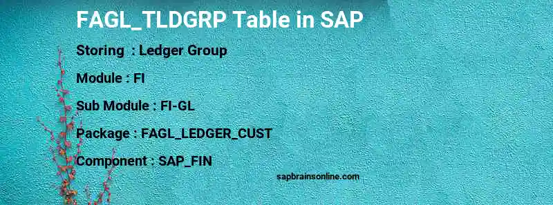 SAP FAGL_TLDGRP table