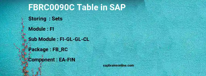 SAP FBRC0090C table