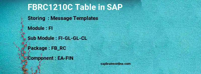 SAP FBRC1210C table