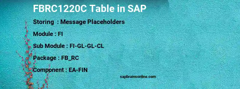 SAP FBRC1220C table